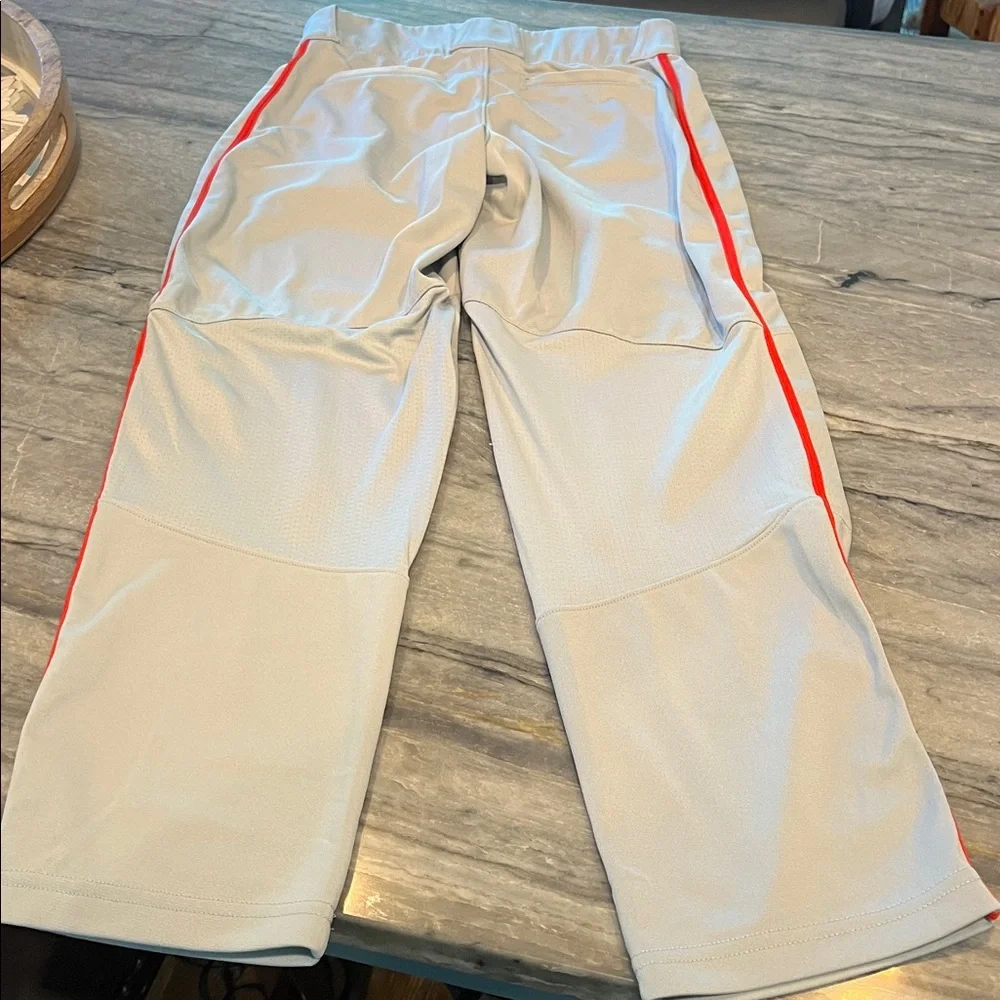 Nike Gray Baseball Pants with Red Stripe - Picture 5 of 5